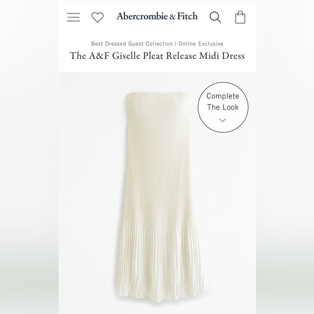 A&F Giselle Pleat Release Midi Dress